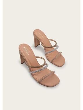 NWB Kaanas Fortuna Triple Band Heel Sandals Size 9